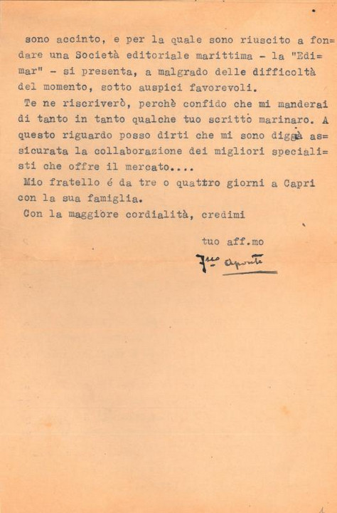 Lettera di Ferdinando Aponte a Giovanni Ansaldo, 05-07-1946 (2)